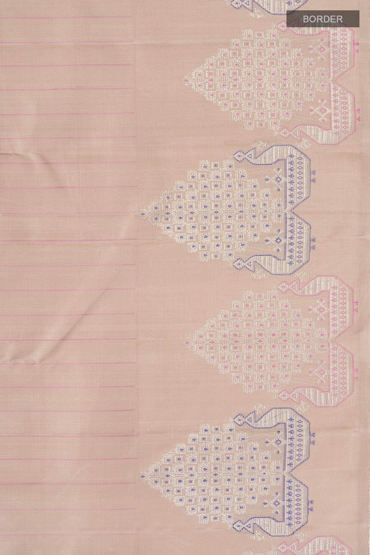 Beige Kanchipuram Silk Saree