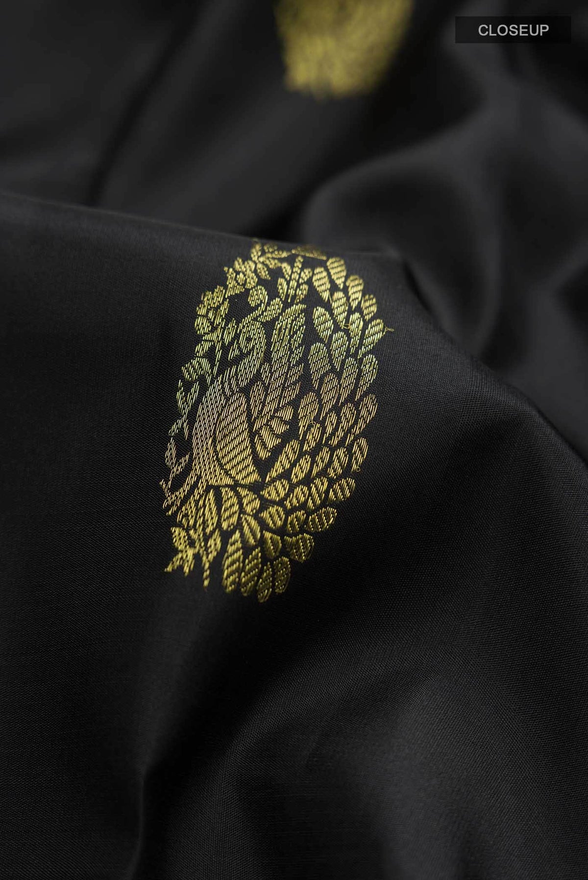 Black Kanchipuram Silk Saree
