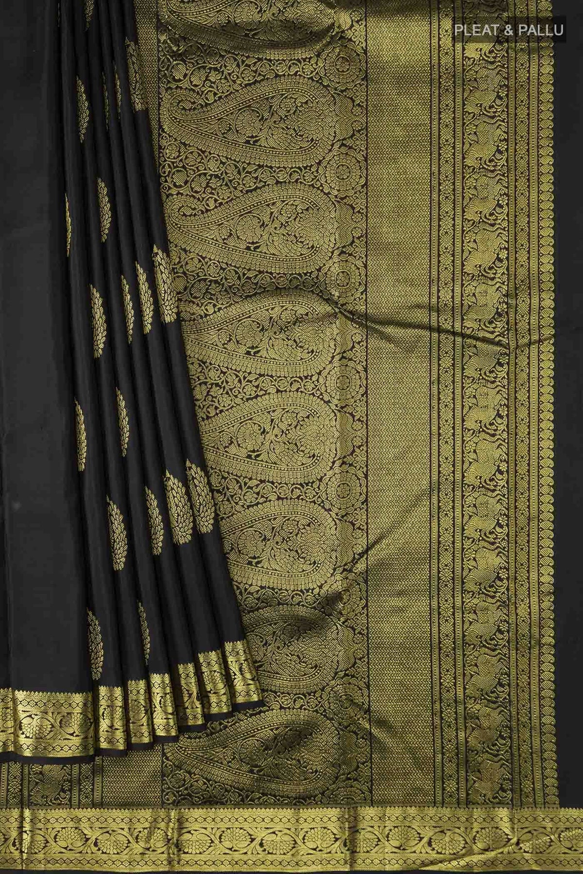 Black Kanchipuram Silk Saree
