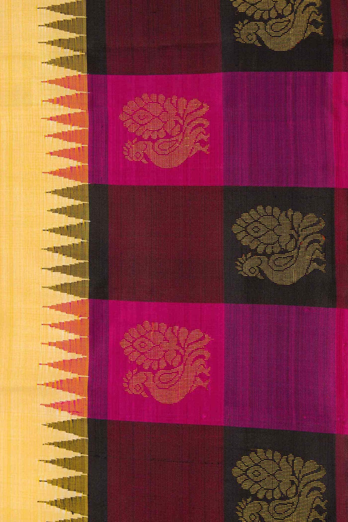 Pure Silk Pure Zari Sandal Dual Tone Kanjivaram Saree