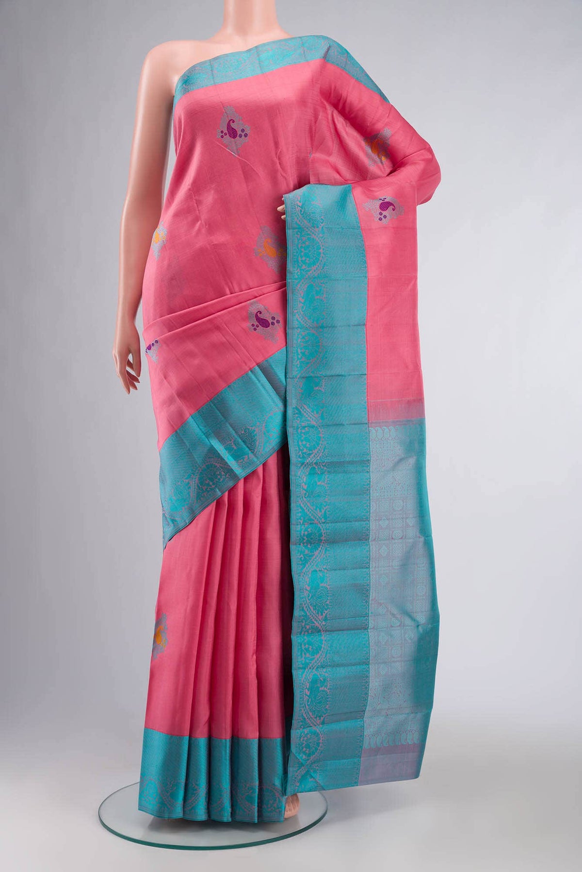 Pink Kanjivaram Silk Saree