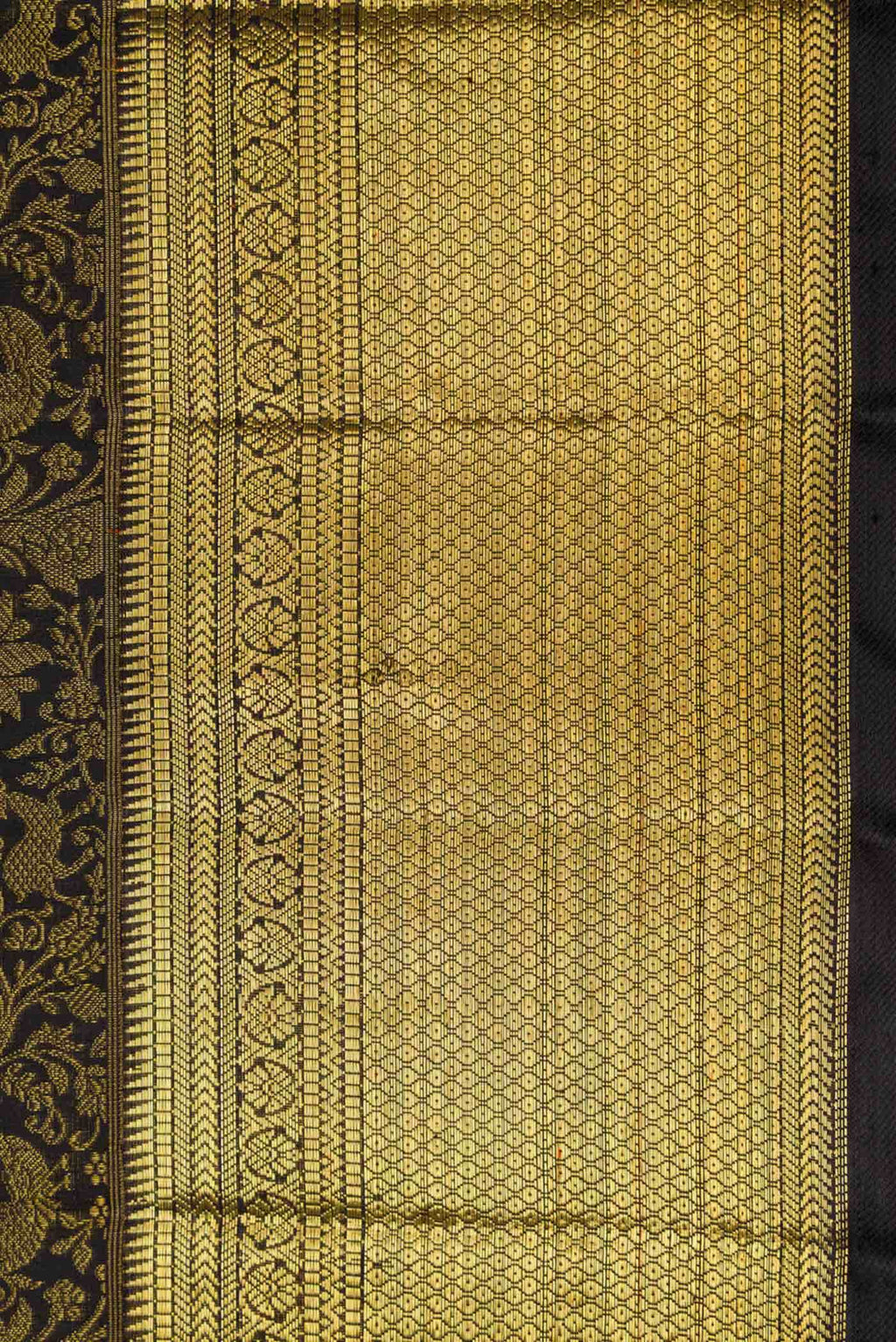 Pure Silk Pure Zari Black Kanjivaram Saree