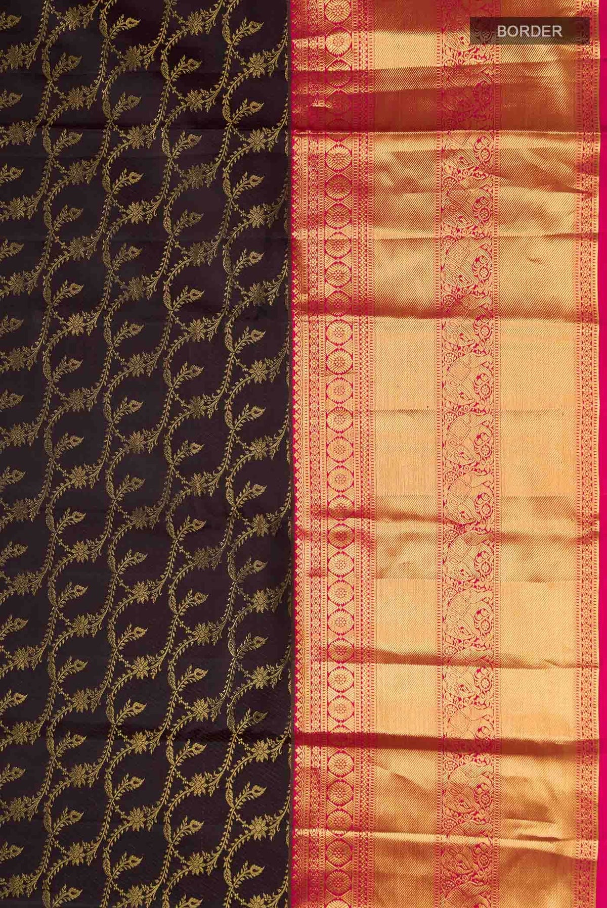 Brown Kanjivaram Silk Saree