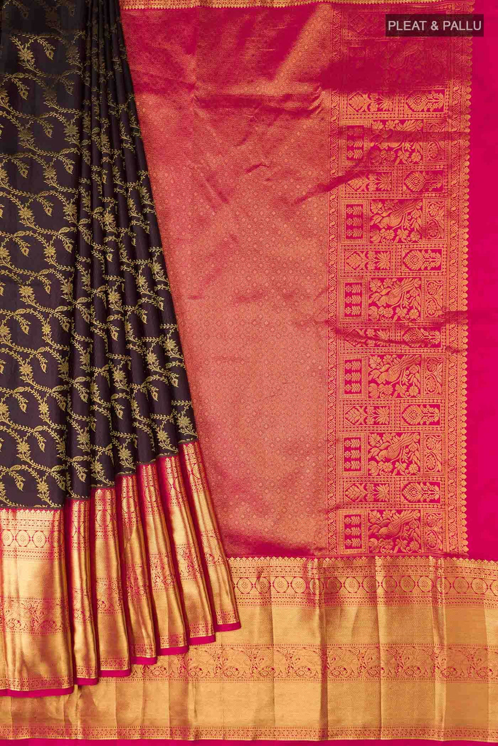 Brown Kanjivaram Silk Saree