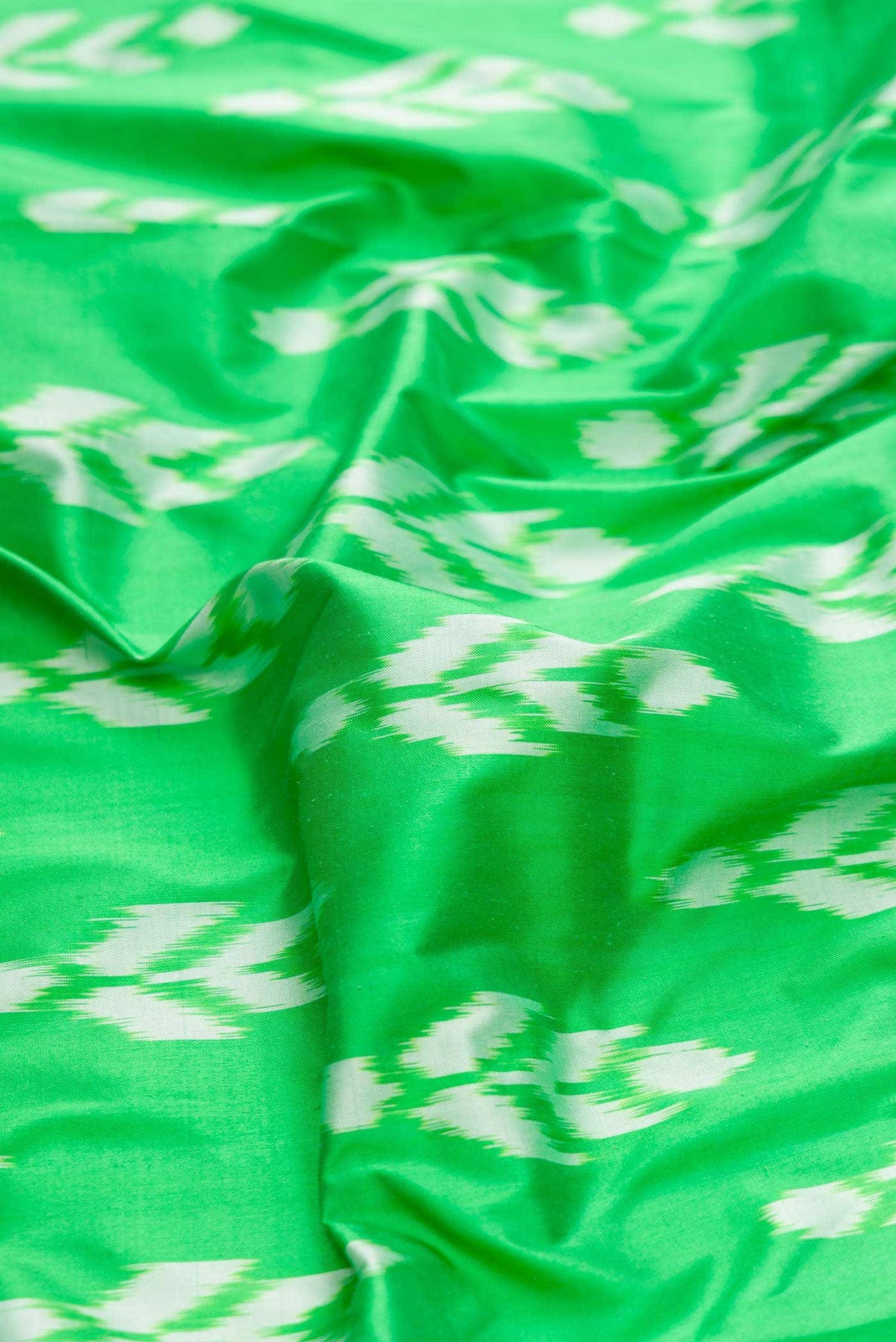 Green Dual Tone Double Ikat Saree