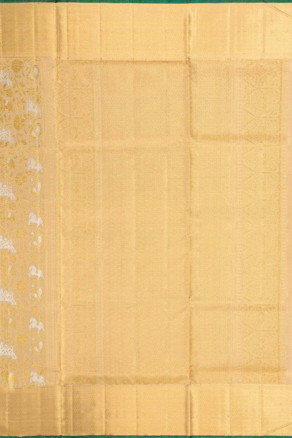 Pure Silk Pure Zari Gold Dual Tone Kanjivaram Tissue Saree