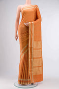 Orange Mysore Crepe Saree