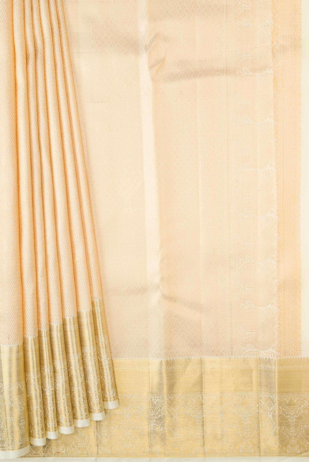 Sandal Dual Tone Kanchipuram Silk Saree