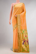 Peach Dual Tone Blended Paithani Silk Saree