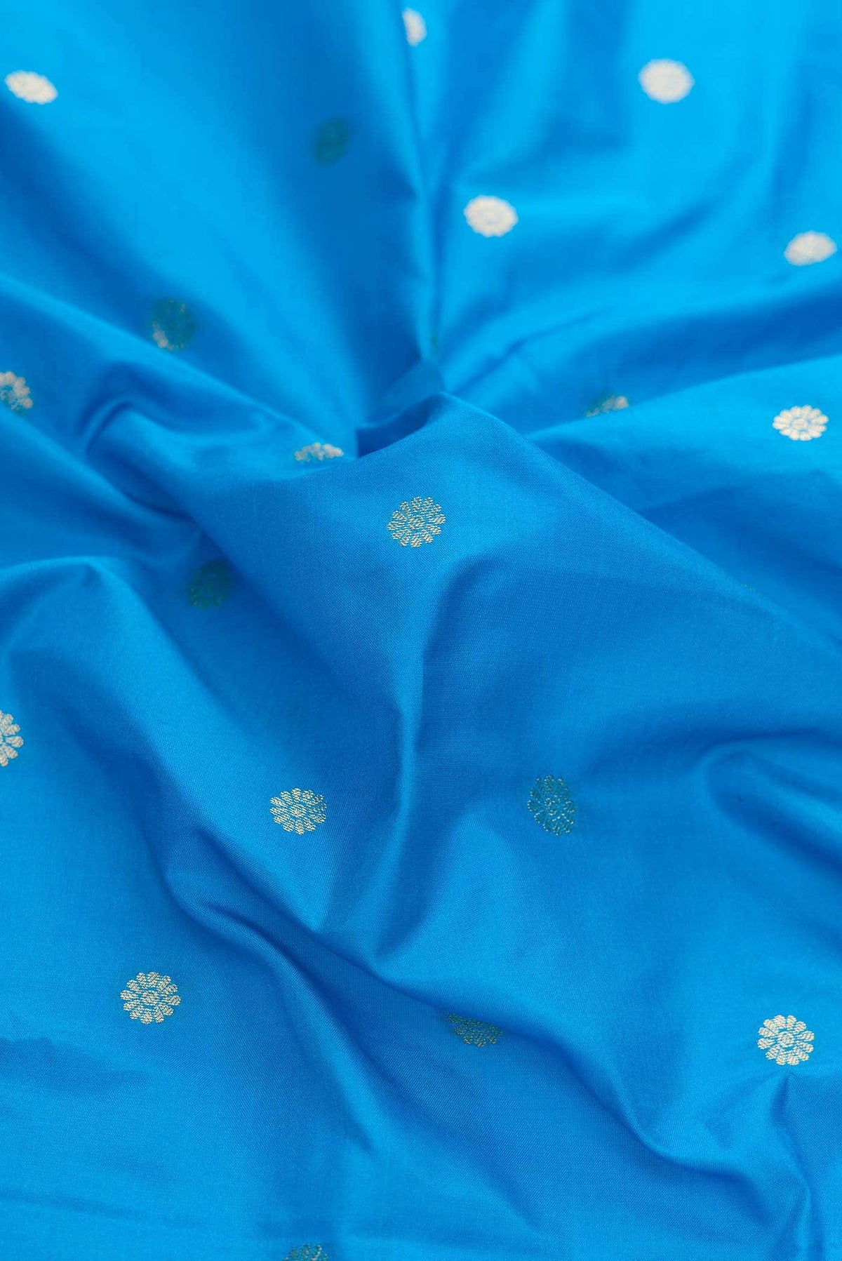 Peacock Blue Dual Tone Blended Paithani Silk Saree