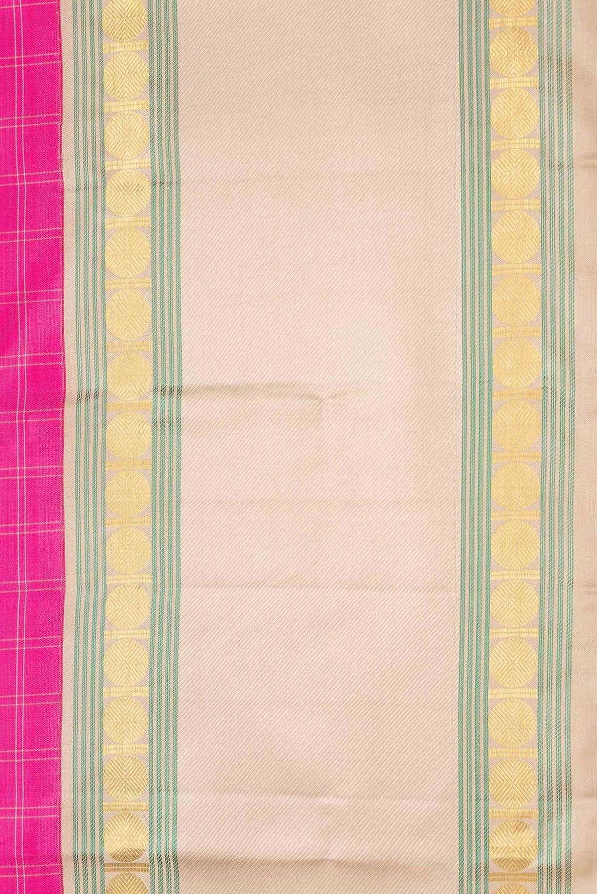 Pure Silk Pure Zari Pink Dual Tone Kanjivaram Saree