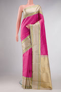 Pure Silk Pure Zari Pink Dual Tone Kanjivaram Saree