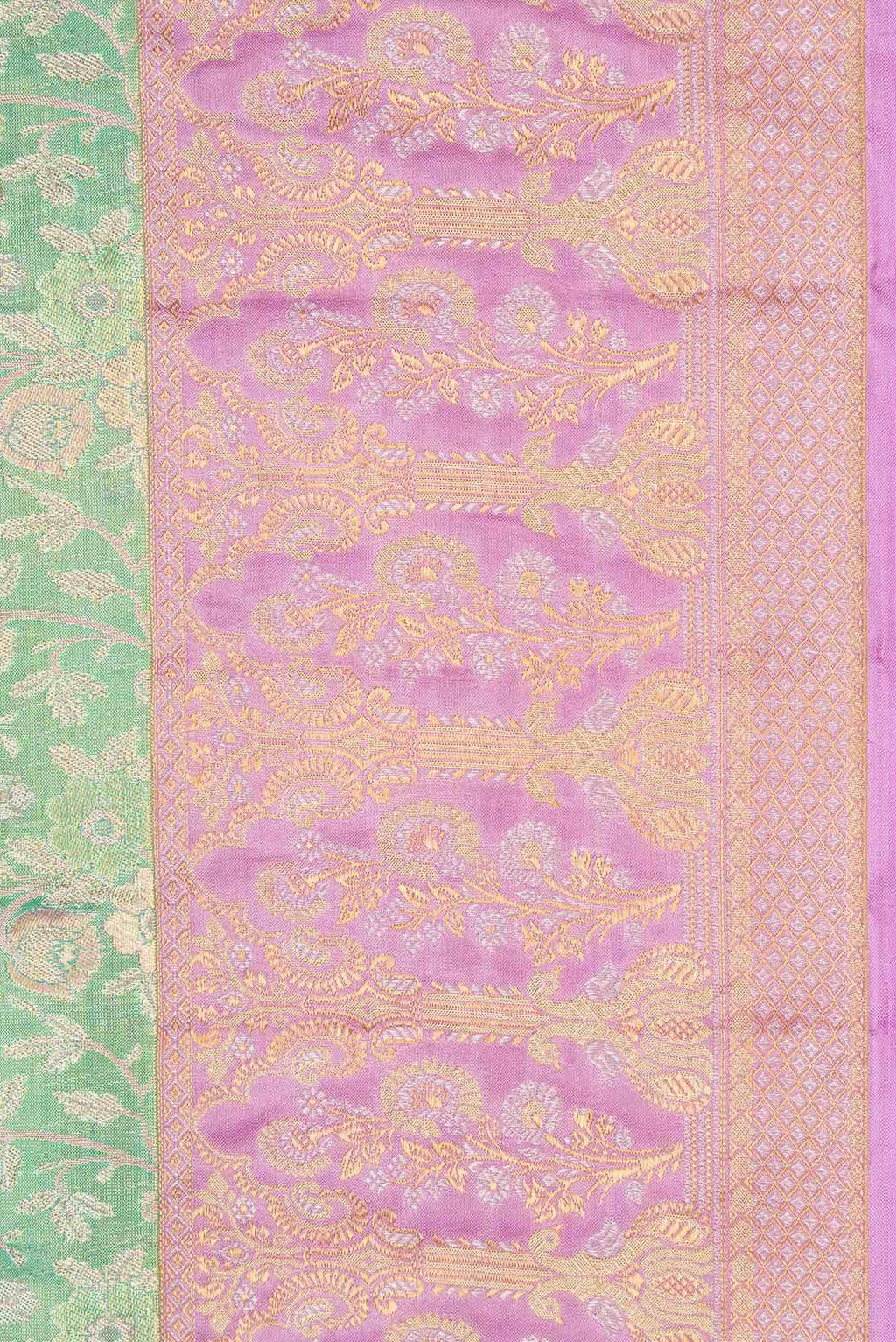 Green Dual Tone Kanchipuram Tissue Silk Saree