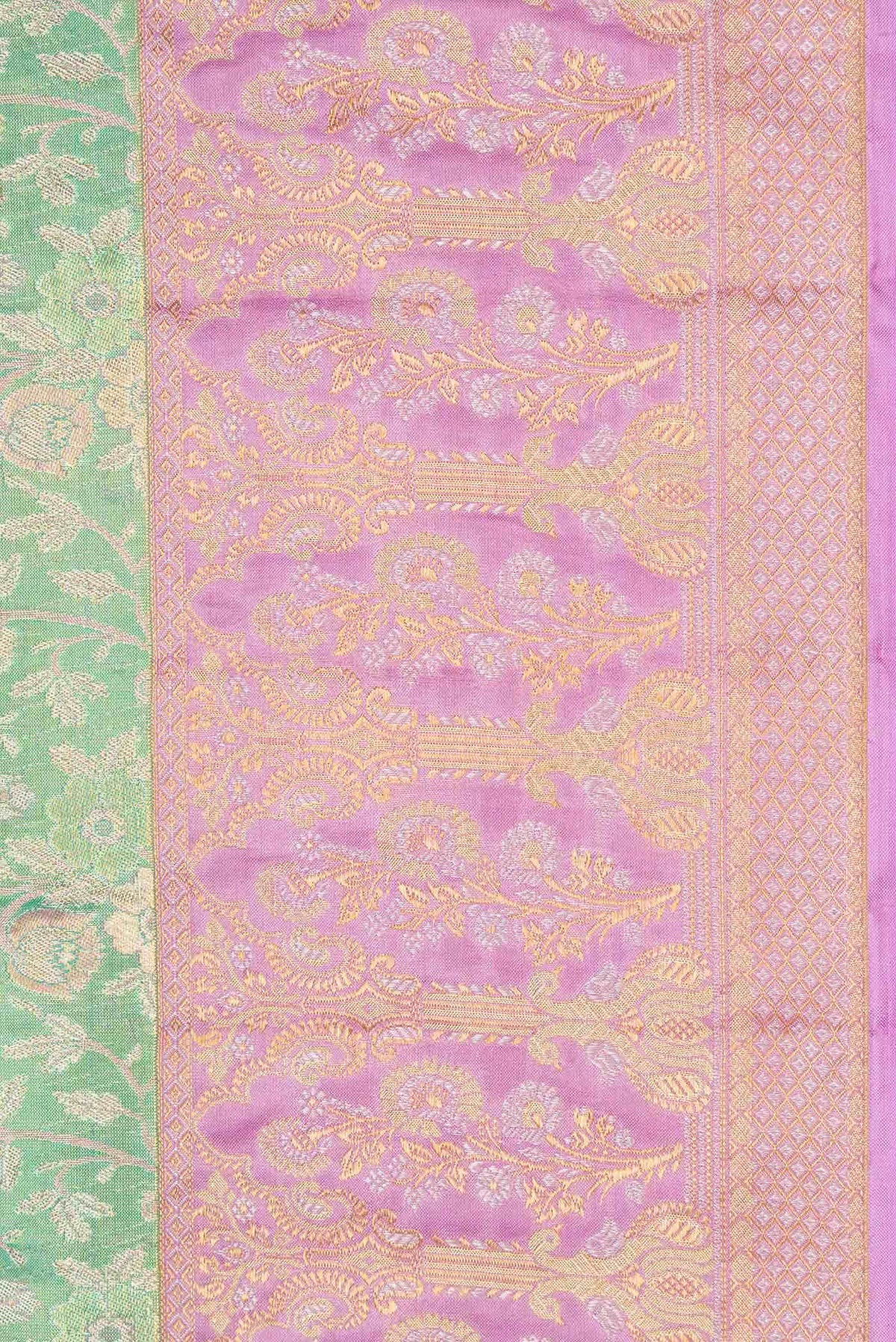 Green Dual Tone Kanchipuram Tissue Silk Saree