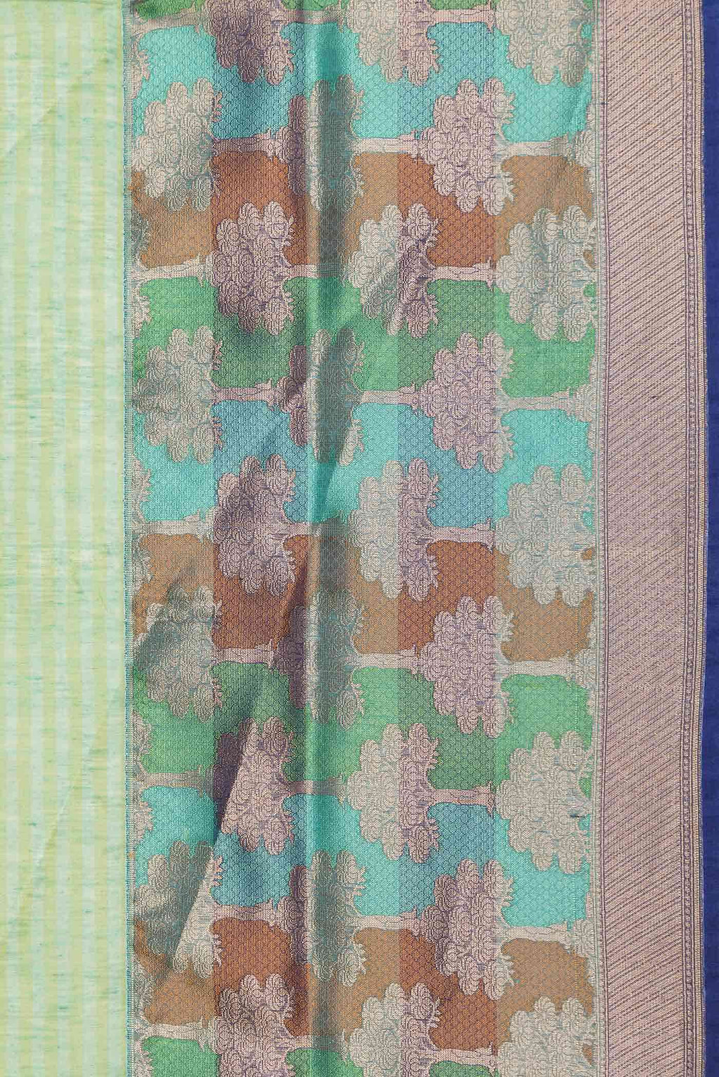 Green Dual Tone Linen Saree