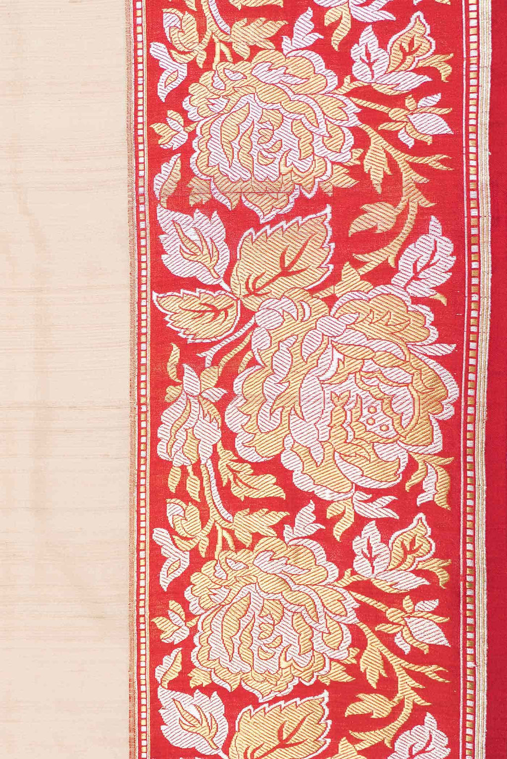 Beige Dual Tone Tussar Silk Saree