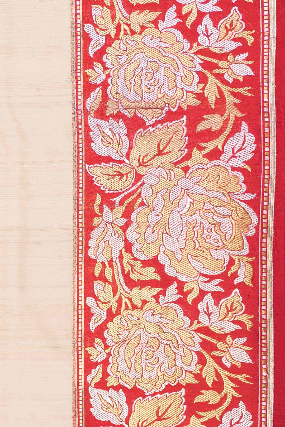 Beige Dual Tone Tussar Silk Saree