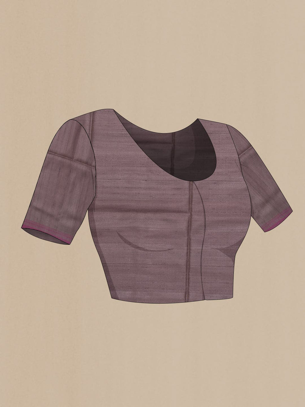 Mauve Tussar Silk Saree