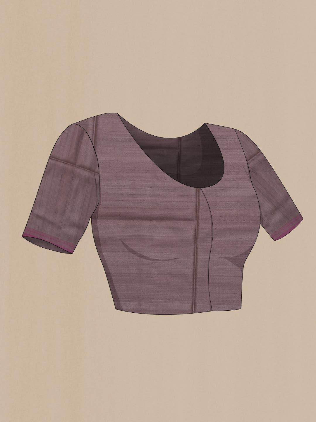 Mauve Tussar Silk Saree