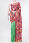 Dark Pink Dual Tone Tussar Saree