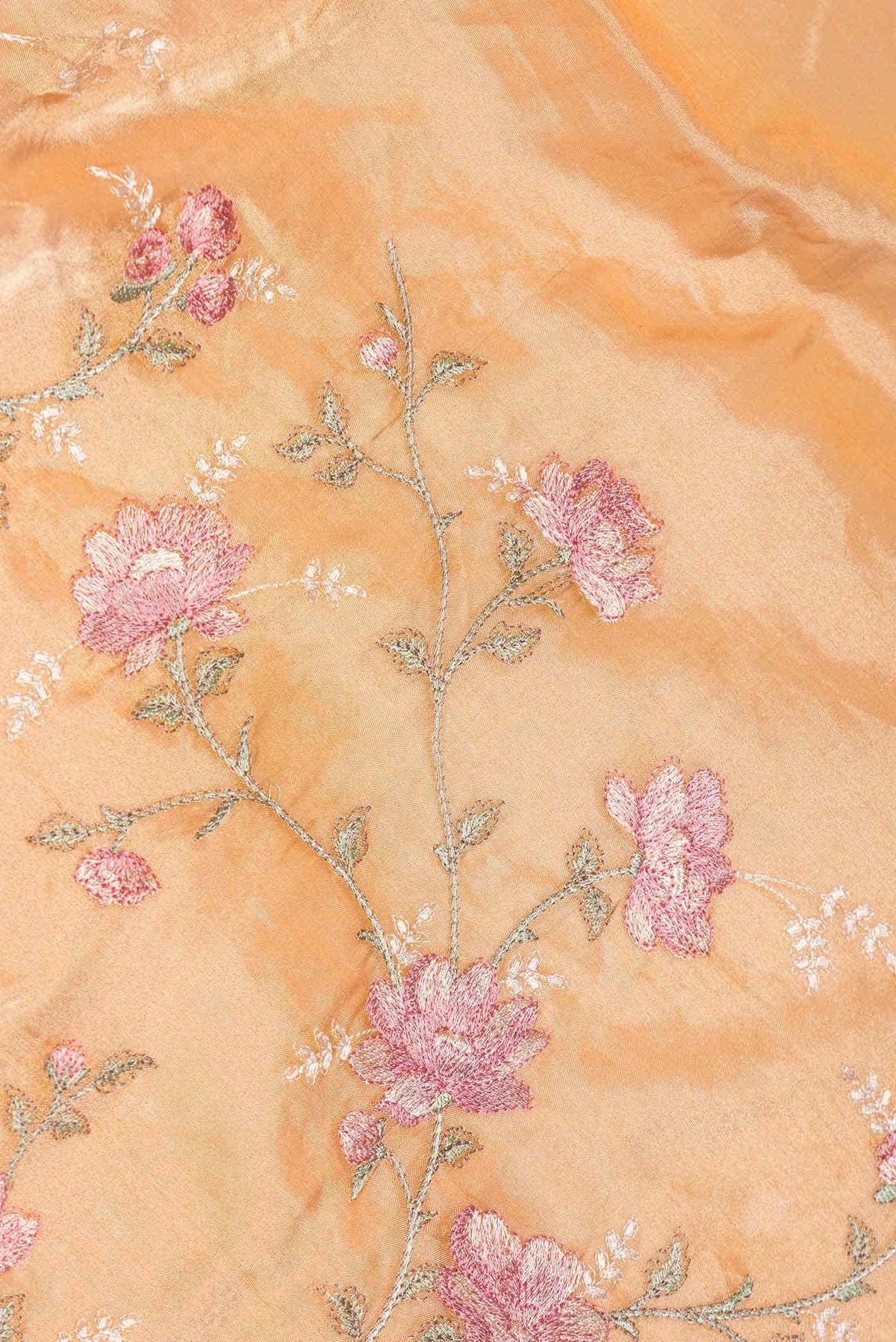 Orange Dual Tone Organza Silk Saree