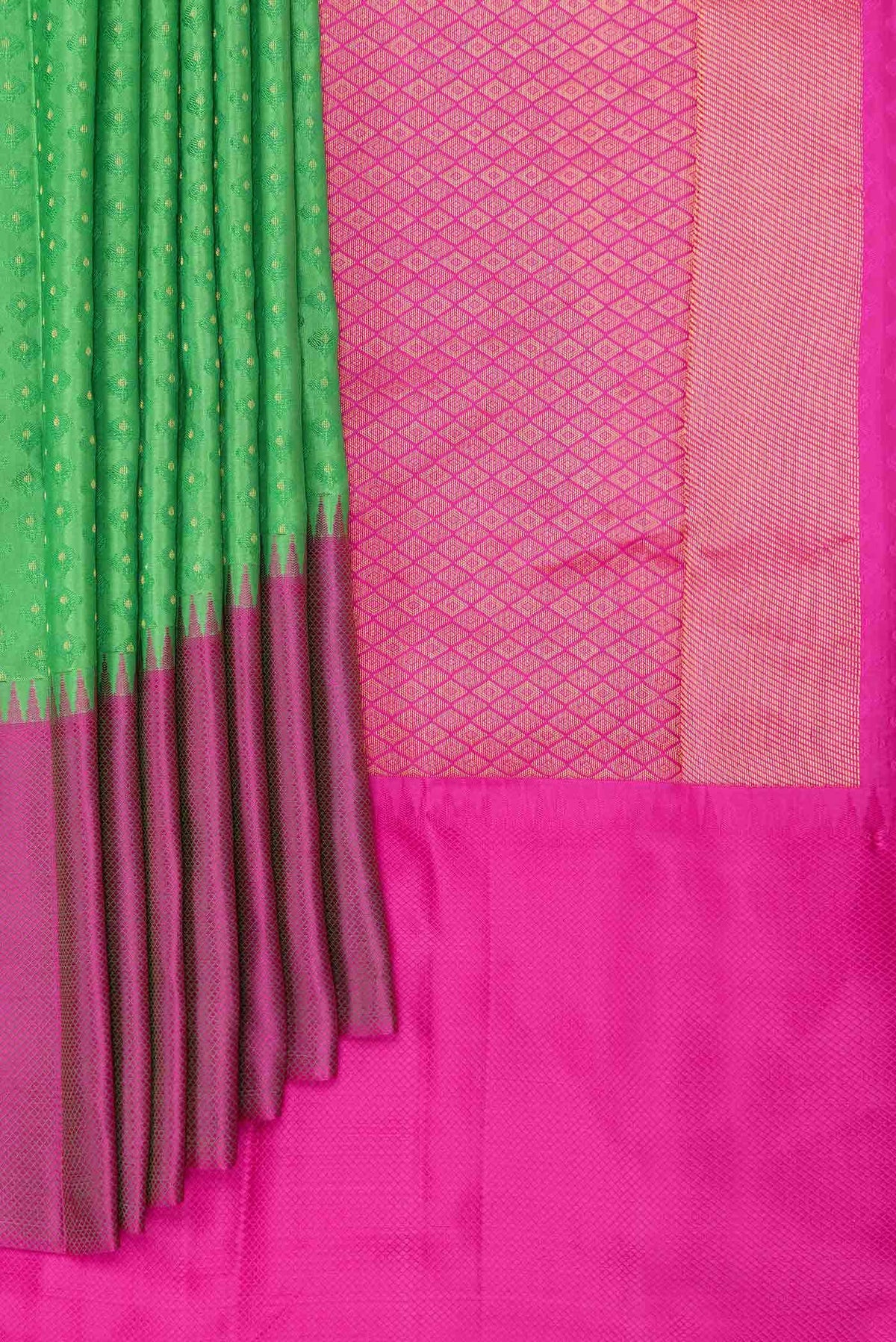 Green Dual Tone Kanchipuram Silk Saree