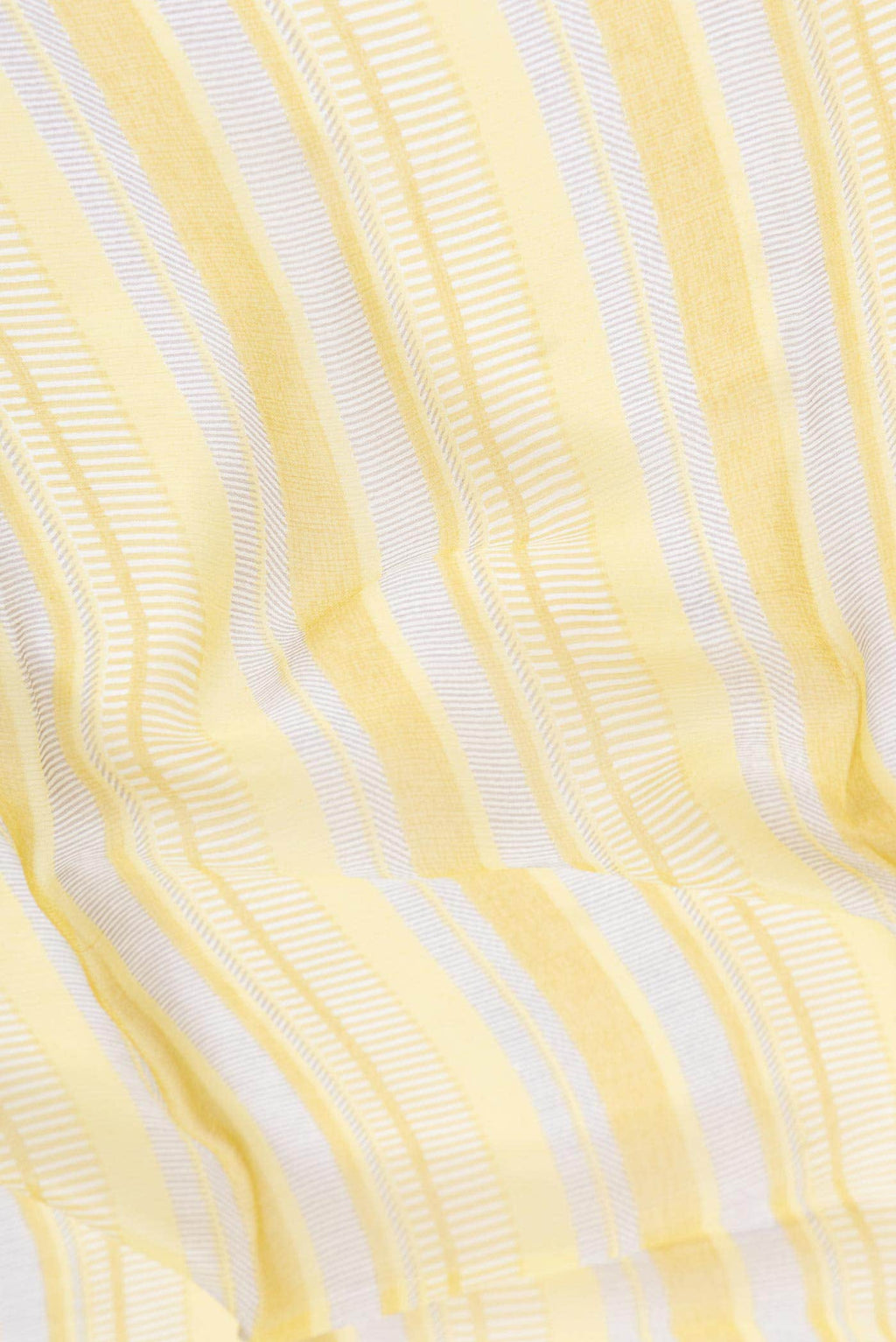 Yellow Dual Tone Mysore Crepe Saree