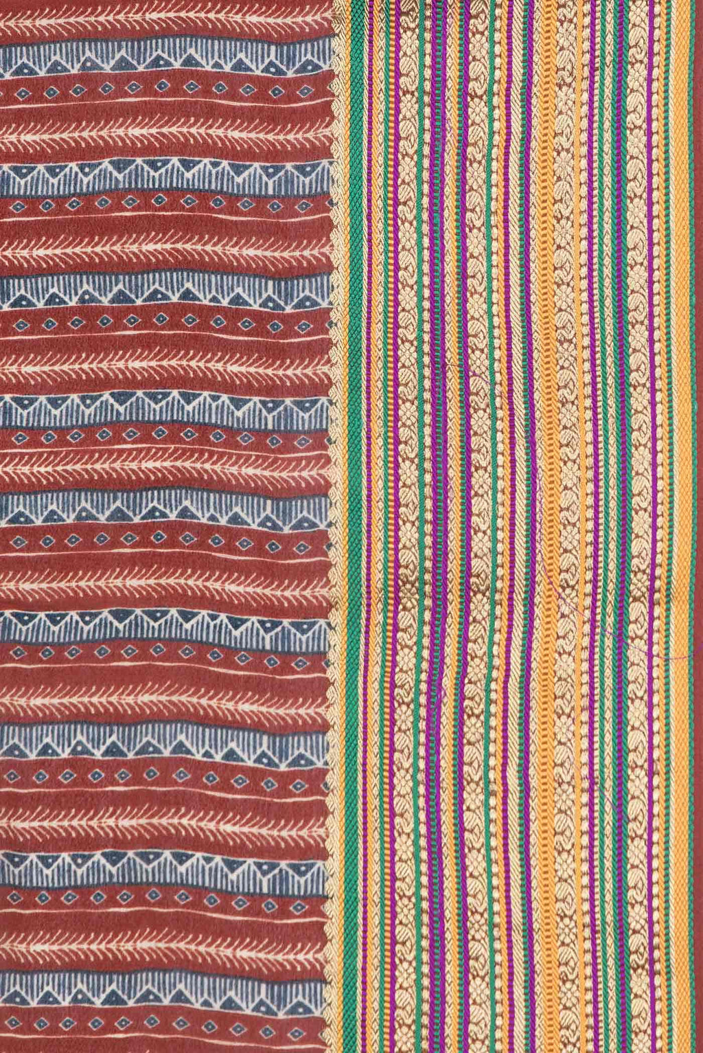 Brown Mysore Crepe Saree
