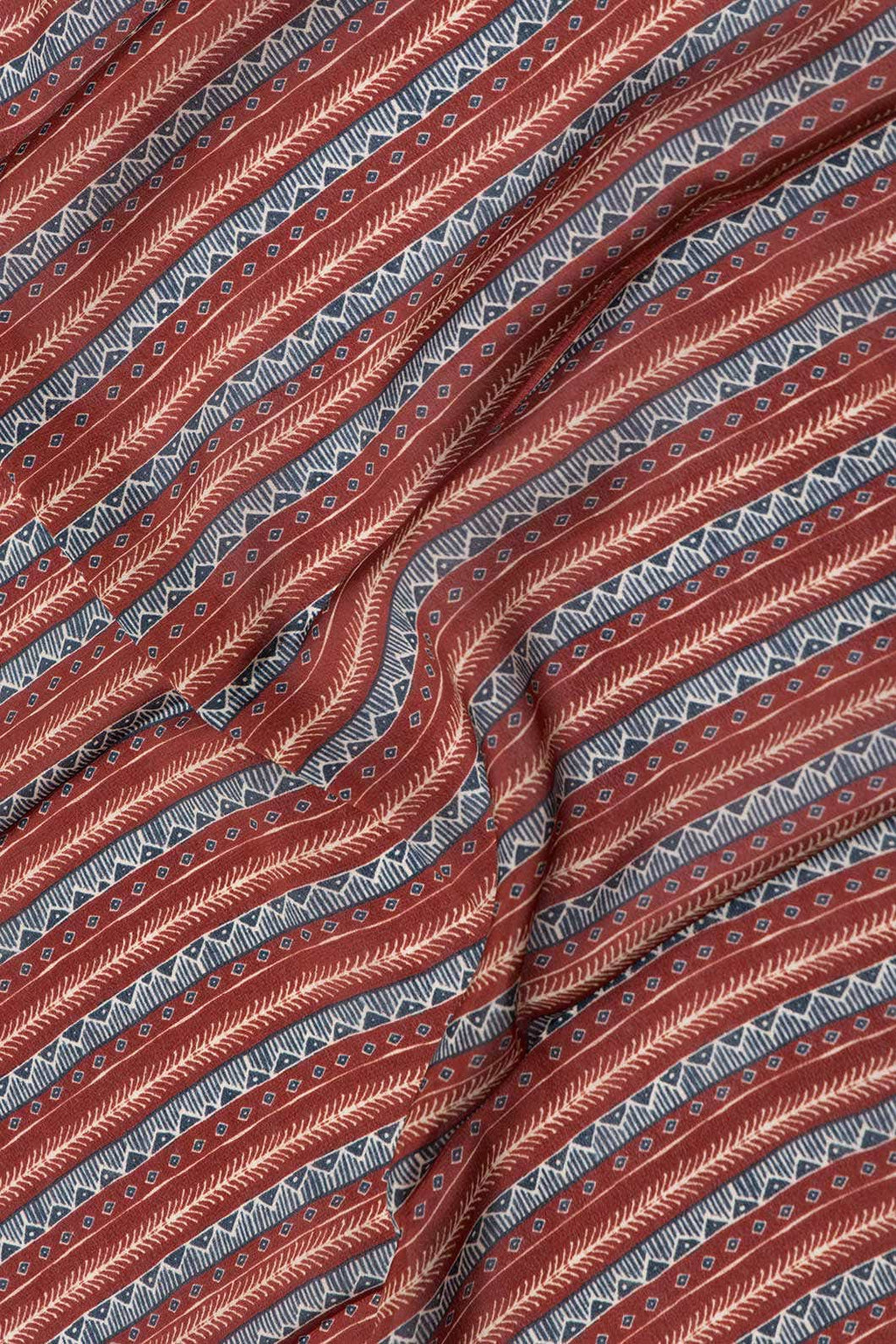 Brown Mysore Crepe Saree