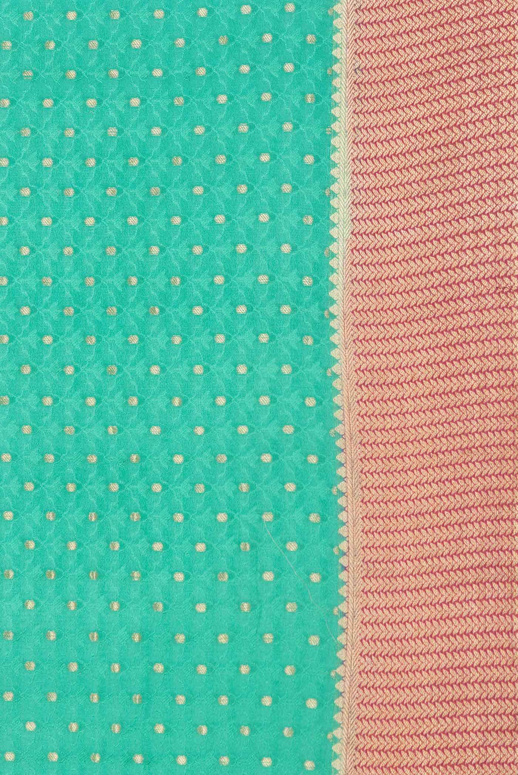 Sea Green Mysore Crepe Saree