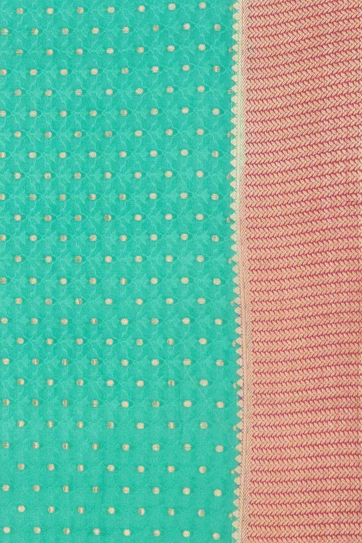 Sea Green Mysore Crepe Saree