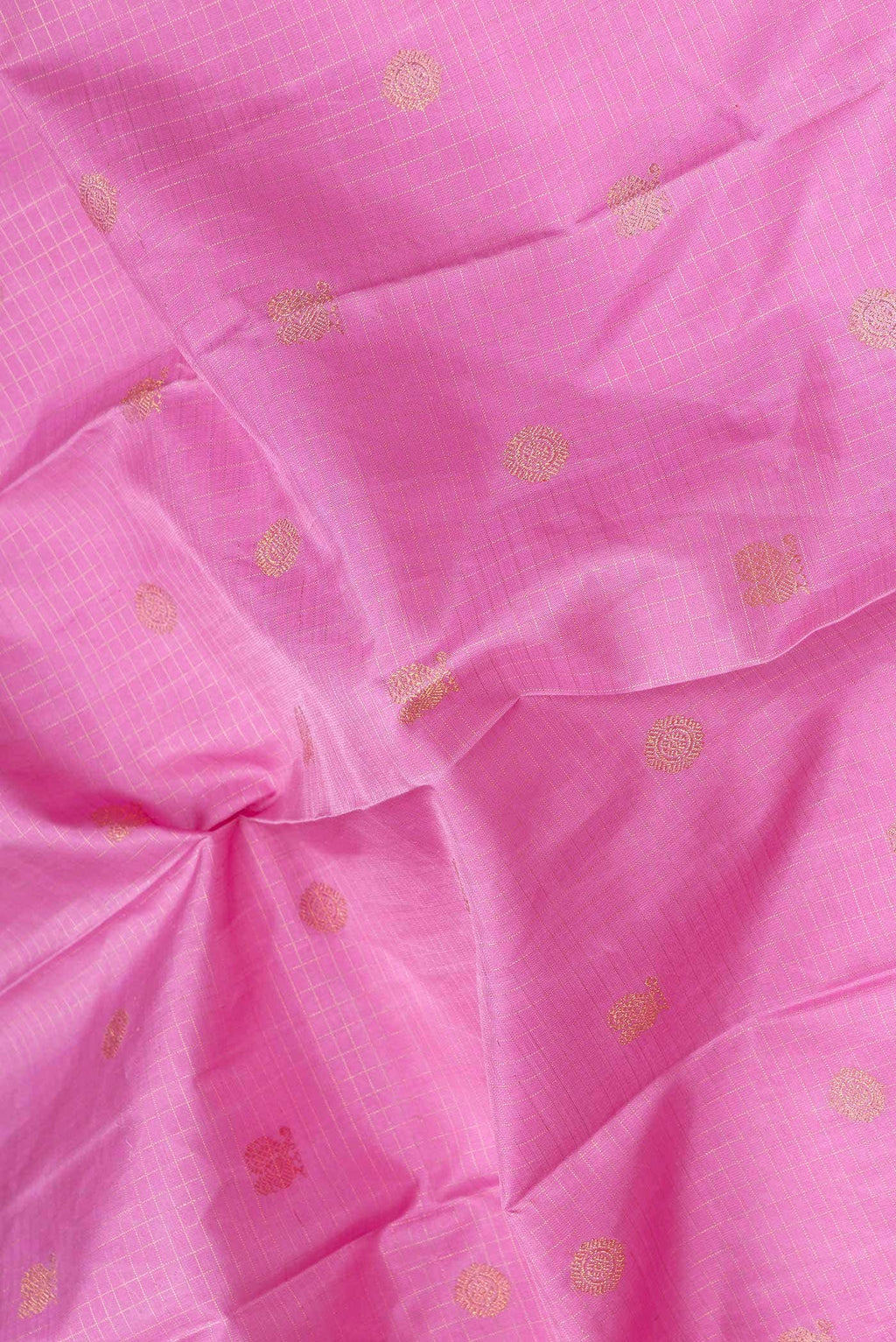 Pure Silk Pure Zari Pink Dual Tone Kanjivaram Saree