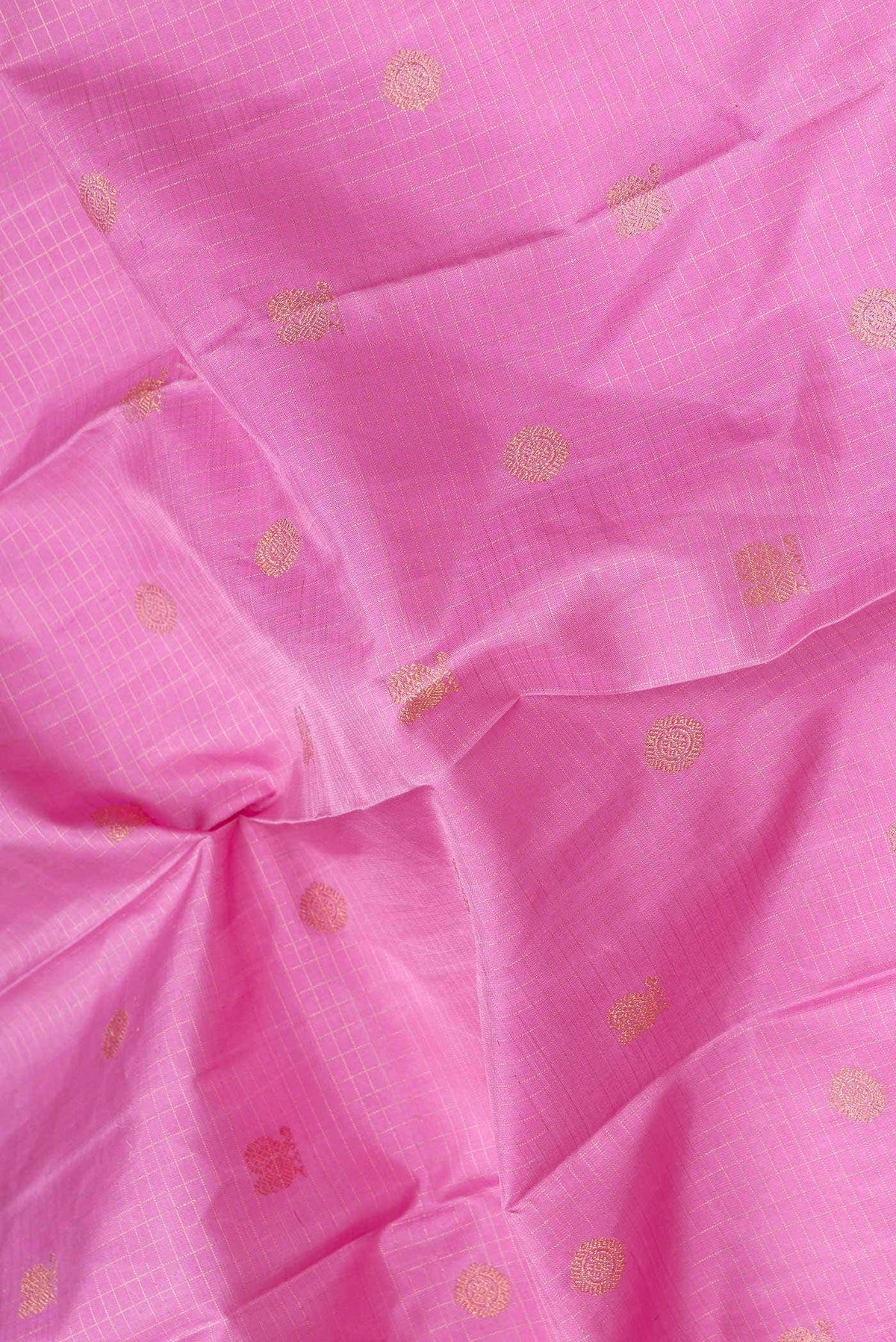 Pure Silk Pure Zari Pink Dual Tone Kanjivaram Saree
