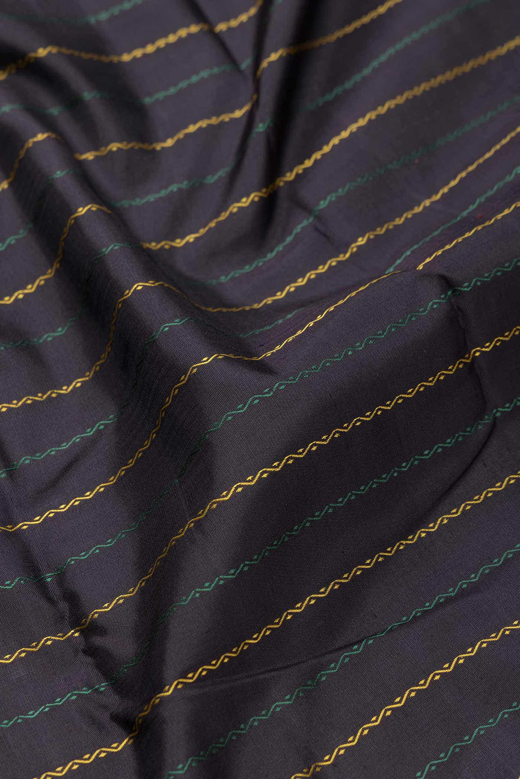 Pure Silk Pure Zari Black Dual Tone Kanjivaram Saree