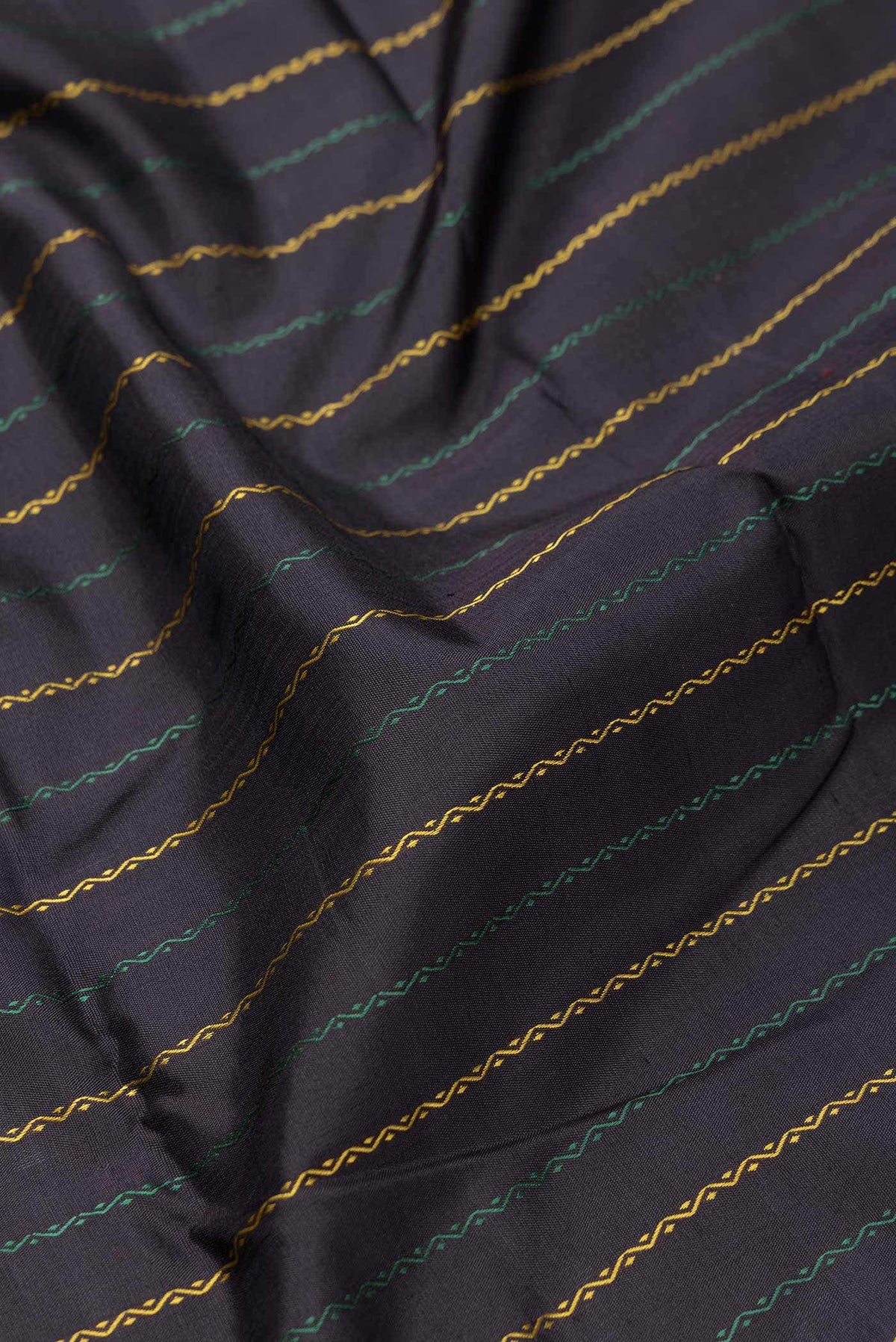 Pure Silk Pure Zari Black Dual Tone Kanjivaram Saree