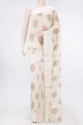 Off White Dual Tone Chanderi Silk Saree