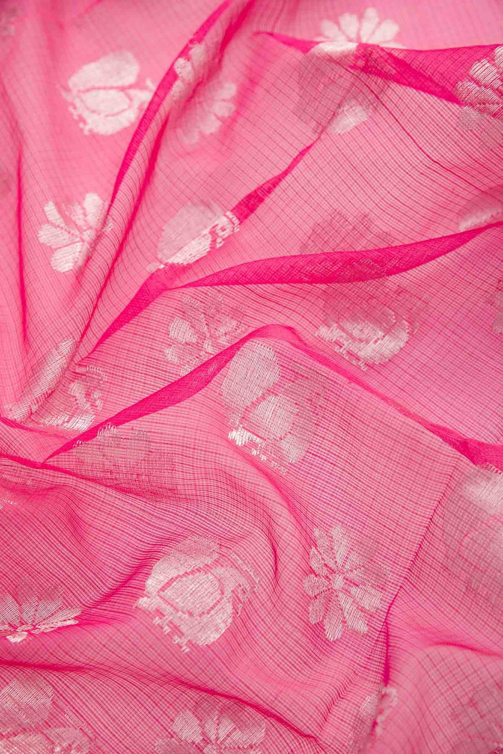 Pink Dual Tone Kota Silk Saree