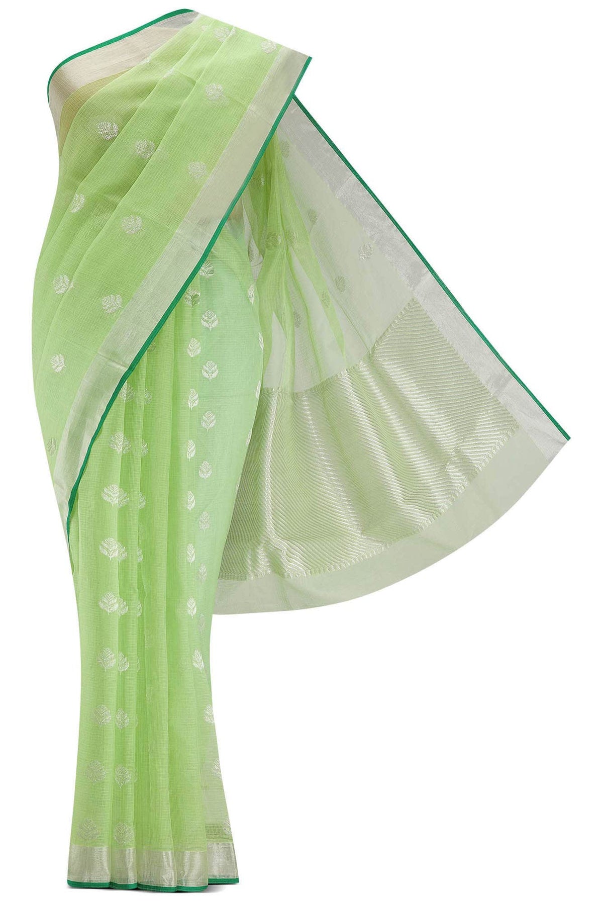 Pista Green Dual Tone Kota Silk Saree