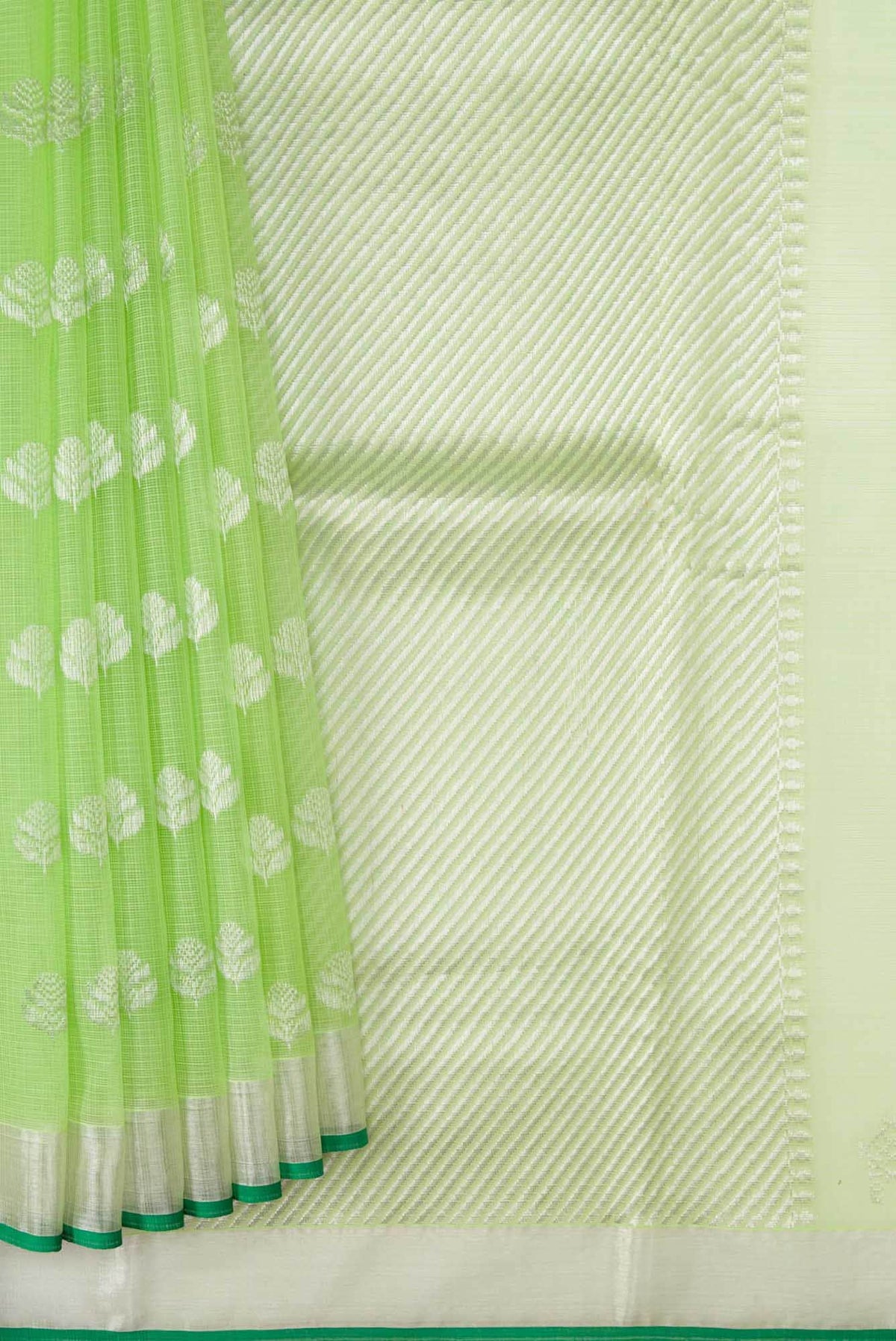 Pista Green Dual Tone Kota Silk Saree