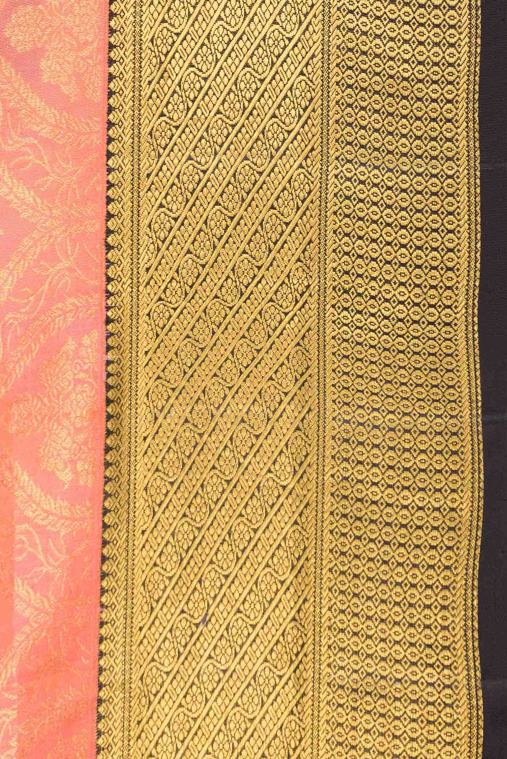 Coral Kanjivaram Silk Saree
