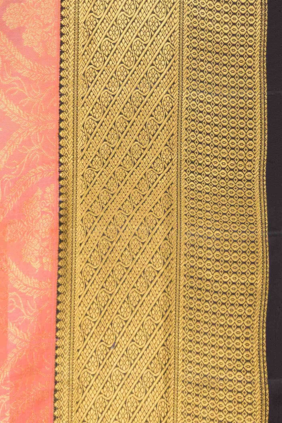 Coral Kanjivaram Silk Saree