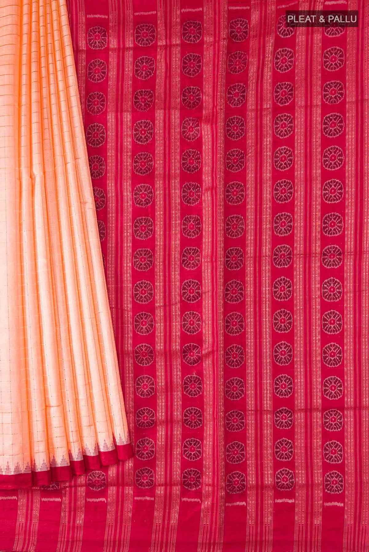 Beige Orissa Silk Saree