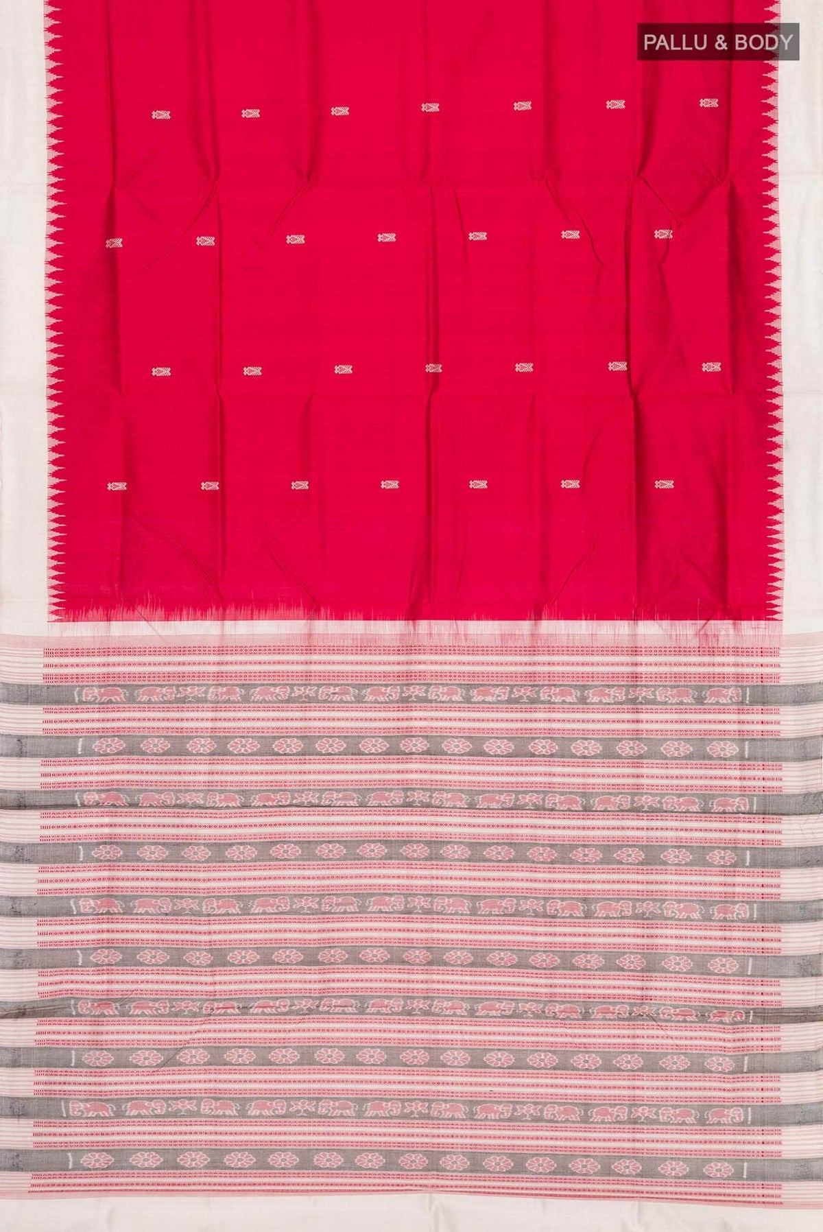Red Orissa Silk Saree
