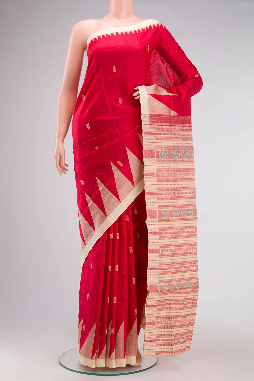 Red Orissa Silk Saree
