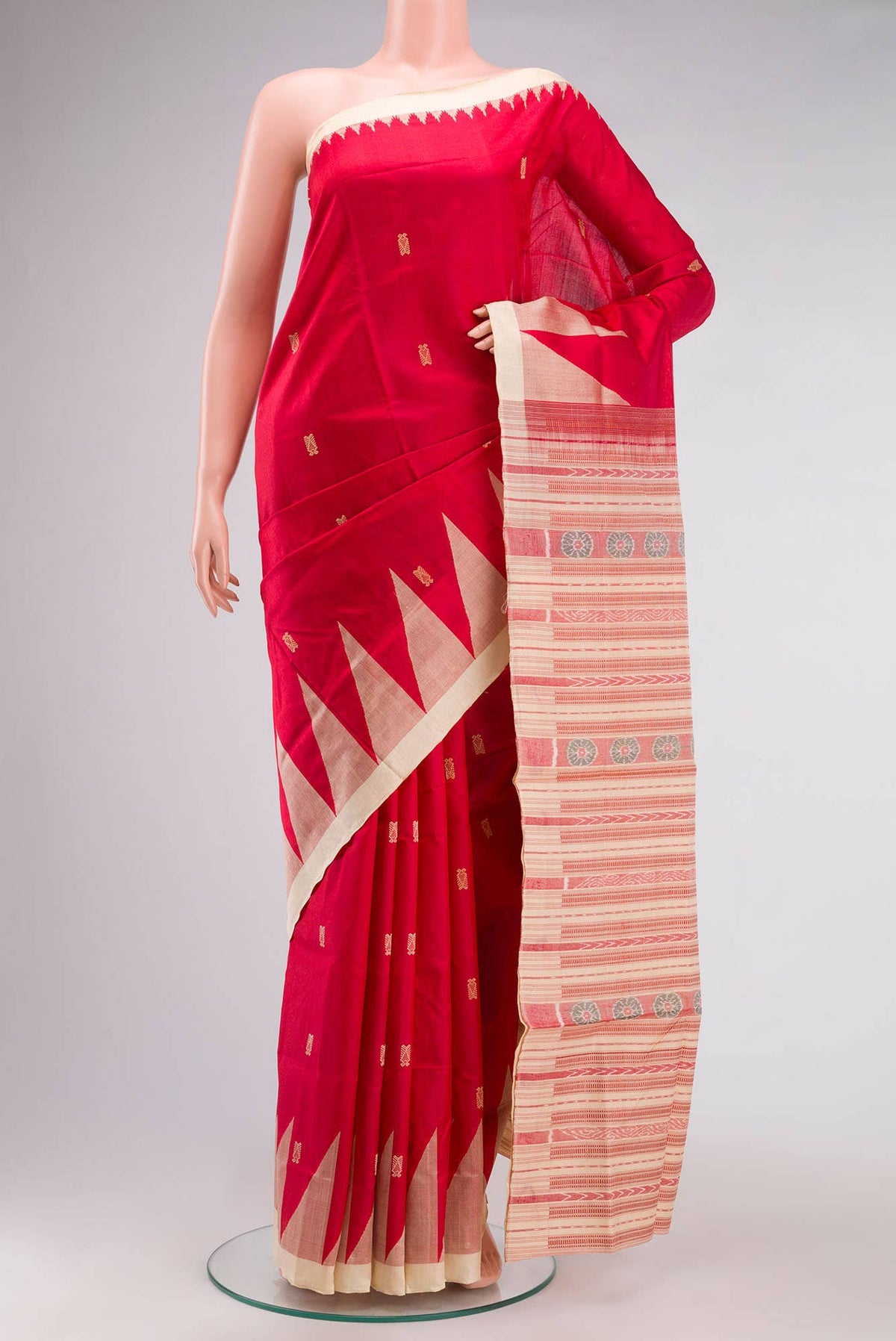 Red Orissa Silk Saree