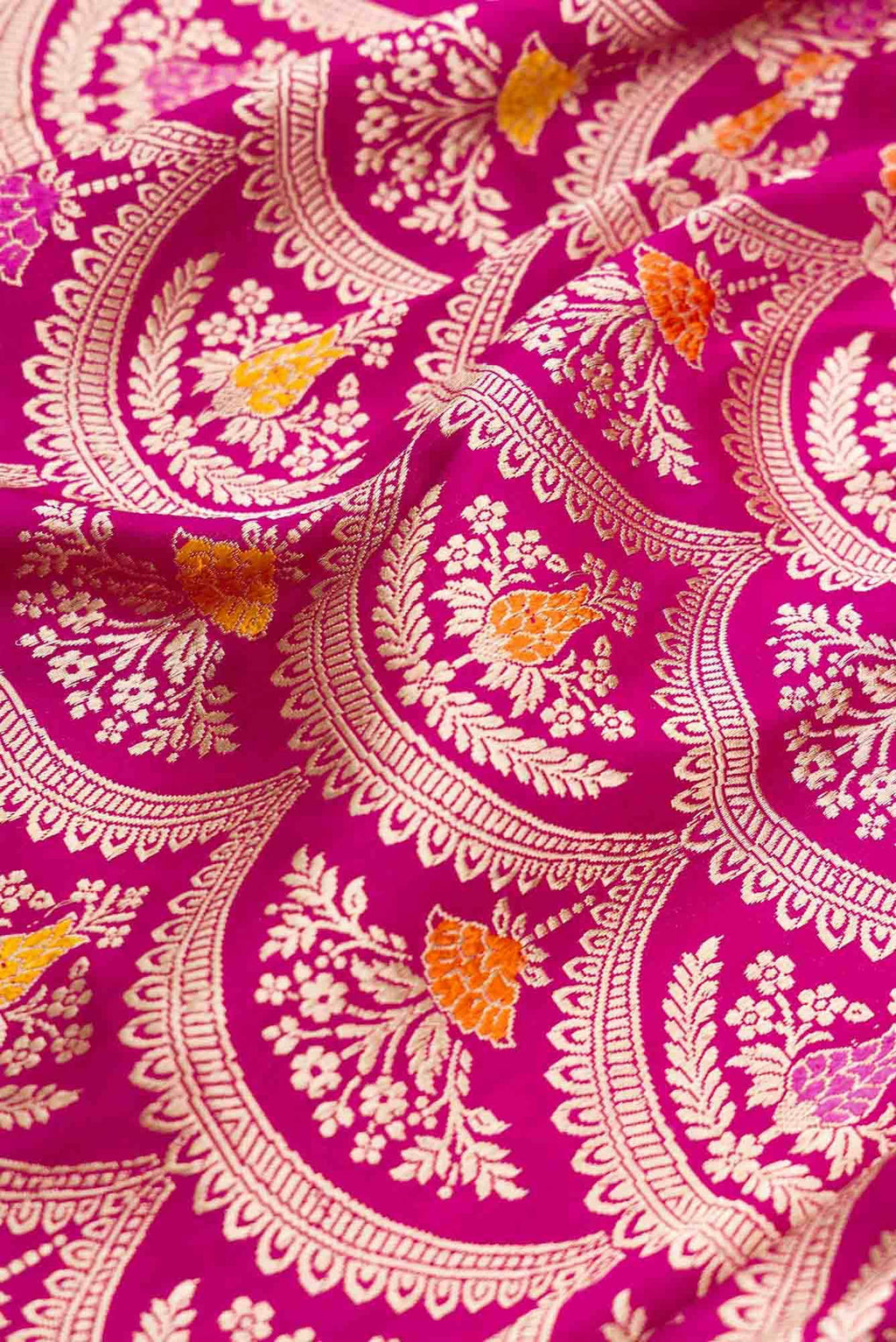 Pink Dual Tone Banarasi Silk Saree