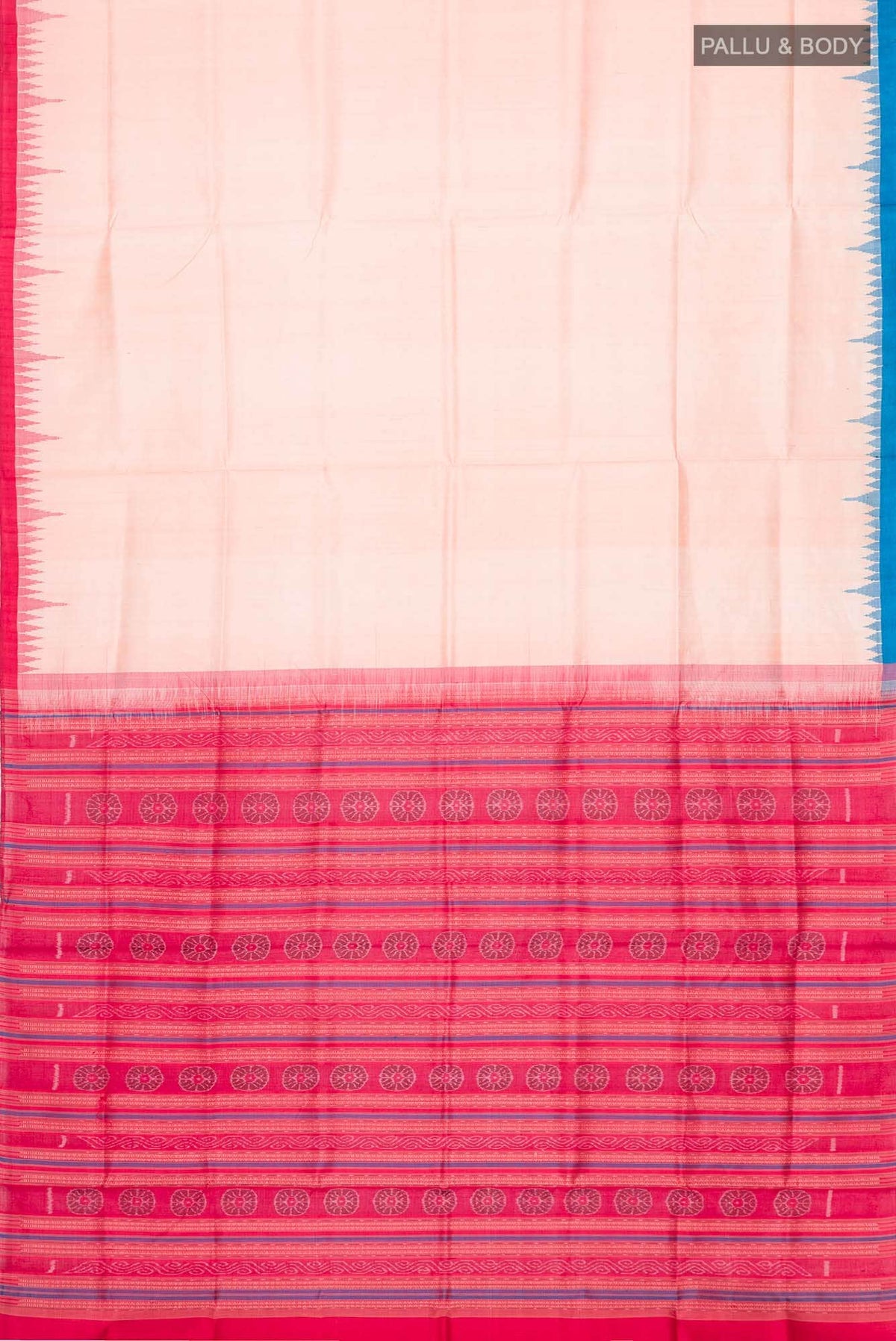 Beige Orissa Silk Saree