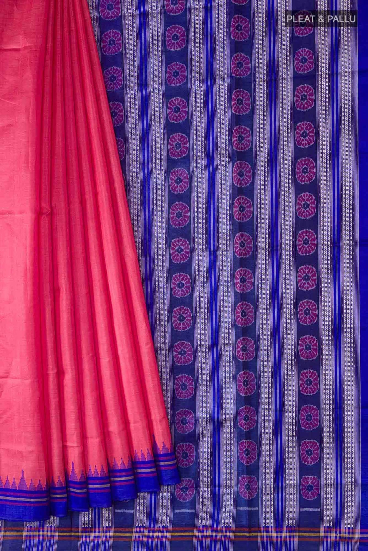 Pink Orissa Silk Saree