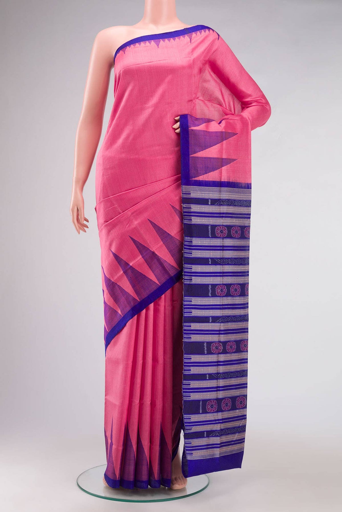 Pink Orissa Silk Saree