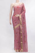Rose pink Dual Tone Mysore Georgette Saree